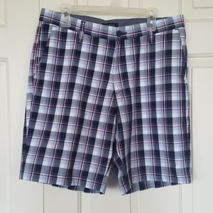 Nautica Men’s Plaid Pocket Shorts Cotton Waist 34